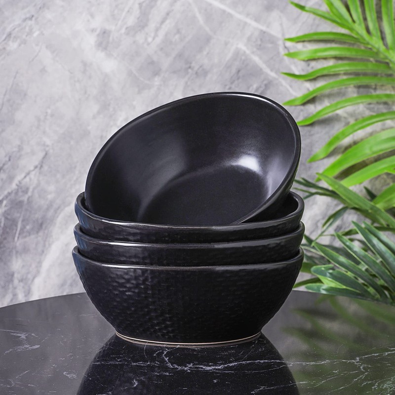 Stone lain Weave Stoneware Dish Set, 4 Bowls, Abigael -