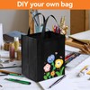 Pack of 2 Black Foldable Shopping Bags, 37 x 31