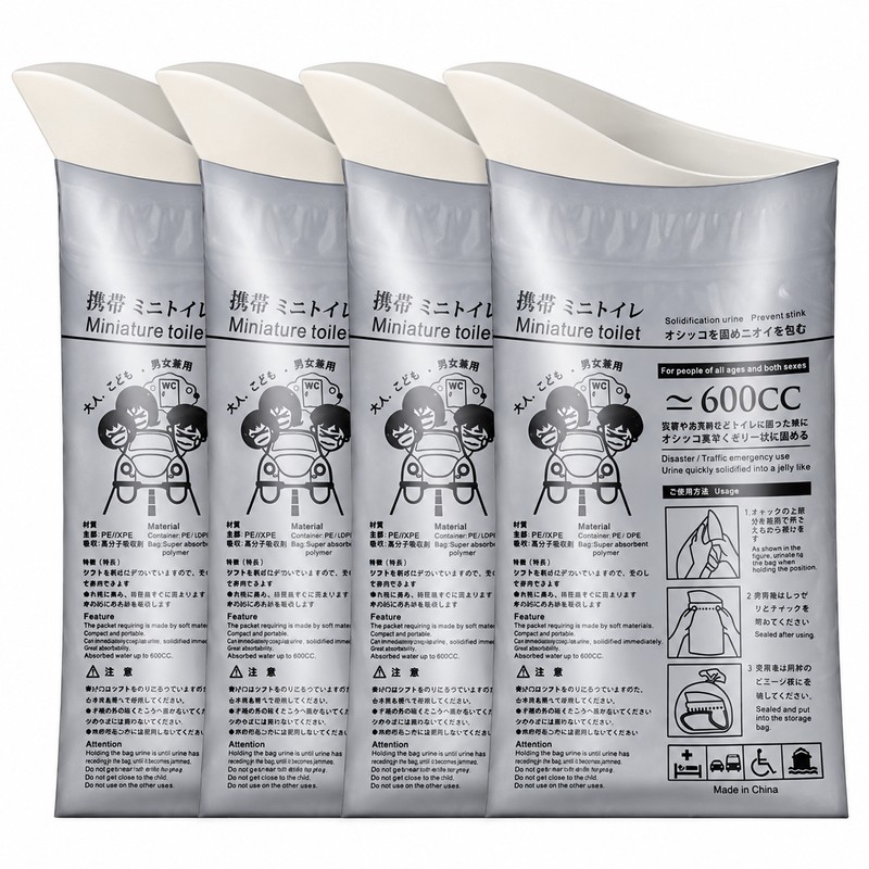 Portable Urinal Bags 600ml - Disposable Pee Bags for Men