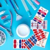 XEAOHESY 112 Pieces 8 Sheets Independence Day Nail Polish Strips