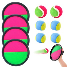 Herbst Velcro Ball Game for Children, Velcro Throwing Game Children Outdoor, Beach Games, Ball Games for Outdoors, Throwing and Catching Game, Velcro Ball for Indoor and Outdoor Use
