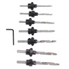 8Pcs/Set Tapered Countersink Bit Screw Set High Speed Steel Wood