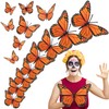 AmazingSpark - 12 decoraciones de mariposa monarca, naranja, 12/10/8