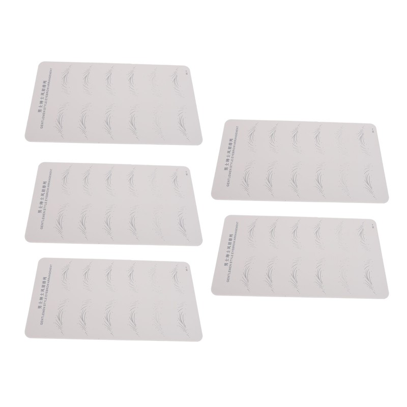 5Pcs Double Sided Microblading Practice Skin Soft Silicone Eyebrow Tattoos