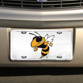 Georgia Tech Yellow Jackets Silver Super Stock Metal License Plate