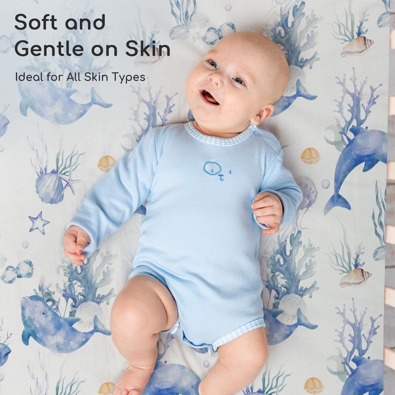 Yukkidds Next to Me Crib Sheets Fitted 83x50cm Baby Bedside