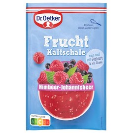 Dr. Oetker Cold Bowl Raspberry-Currant, Pack of 6, 6 x 57 g Dessert Powder for Summer Desserts Tasting Like Raspberry and Currant, Vegan