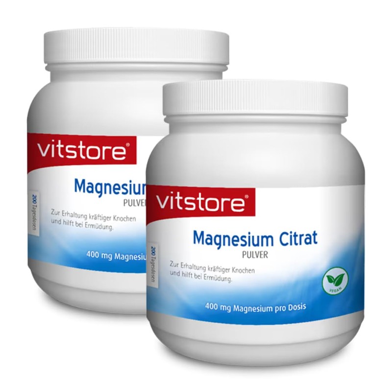 Magnesium Citrat Pulver - vegan - hochdosiert - 500 gramm