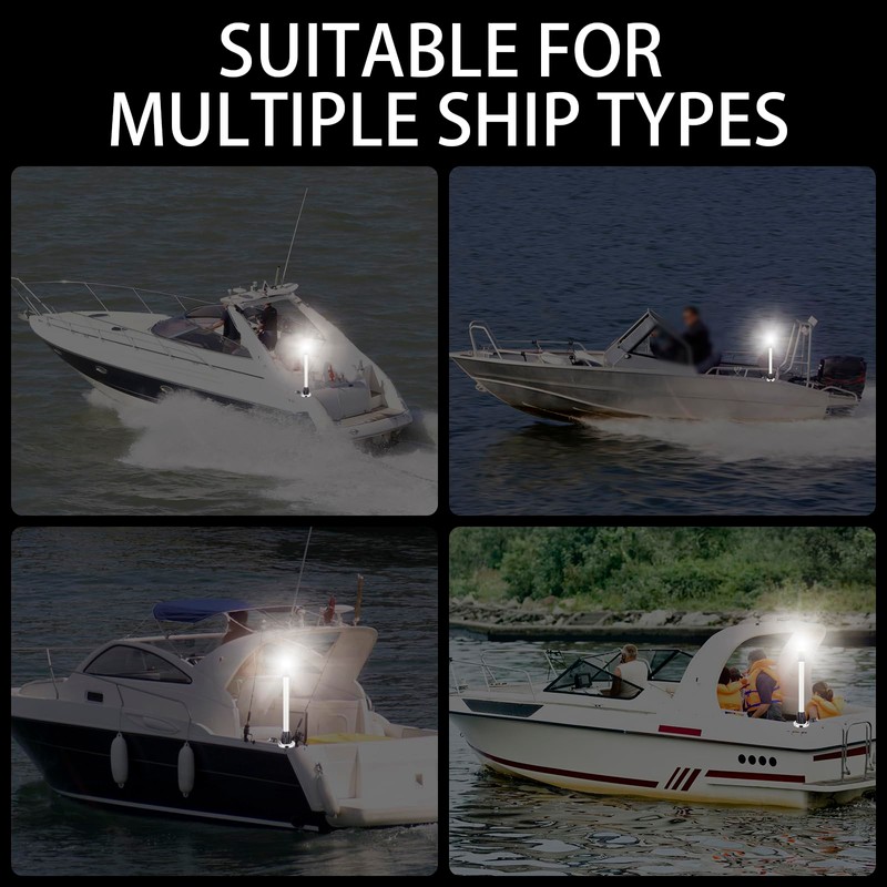 CLGMarine LED Navigation Light, 360-Degree All Round Stern Anchor Light,