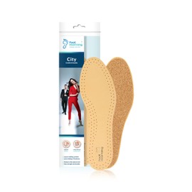 Foot Morning City Shoe and Boot Soles (1 Pair) - High Quality Tanned Sheepskin Insoles - Breathable Cork Base for Odour and Moisture Control (37 EUR Women)