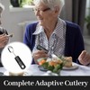 Easy Grip Disability Aids Cutlery,Curved Spoon with Wide Chunky Grip
