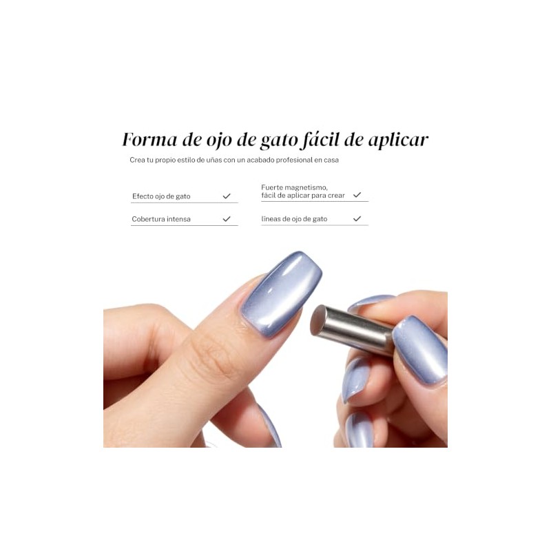 CHERIMOYA Esmalte Cat Eye Efecto Cristal Ojo De Gato 8ML