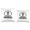 Fueled By Poodles Poodle Dog Owner Throw Pillow
