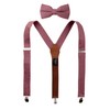 Spring Notion Mens' Linen Blend Suspenders and Bow Tie Set