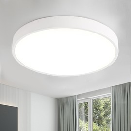 Style home 12 W LED Ceiling Light, Kitchen Lamp, Ultraslim, Modern Light for the Kitchen, Hallway, 23 cm Diameter, 5 cm Height, Warm White 3,000 K (White)