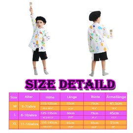 animacoser Painter Costume Children's Artist Costume Hat Top French Painter Costume Dungarees Carnival Fancy Dress Make-Up Children