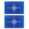Antrix 2 Pack NATO Flag Tactical Patch Hook and Loop