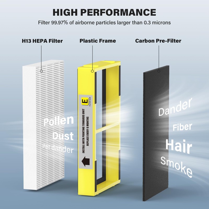 4 Pack FLT4100 Replacement Filter E for Guardian AC4100, AC4100CA,