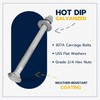 3/8" x 7" (50 Pack) Galvanized Carriage Bolt Kit, Grade