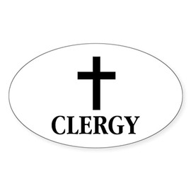 CafePress Christian Clergy Sticker Oval Car Bumper Sticker