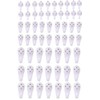 Non-Trace Utility Hook Hard Wall Picture Hanging Hooks Set Wall Hanger for Clock Photo - 58 PCS