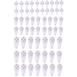 Non-Trace Utility Hook Hard Wall Picture Hanging Hooks Set Wall Hanger for Clock Photo - 58 PCS