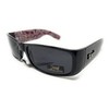 Locs Mens Hardcore Gangster Sunglasses Bandana Print BLACK/RED