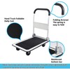 LEADALLWAY Foldable Push Cart Platform Cart 330lbs Capacity 4 Wheels