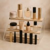 Organizador De Maquillaje Acrílico Panel De Madera 4 Capas