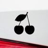Decal Stickers of Cherry (Black) (Set of 2) Premium Waterproof