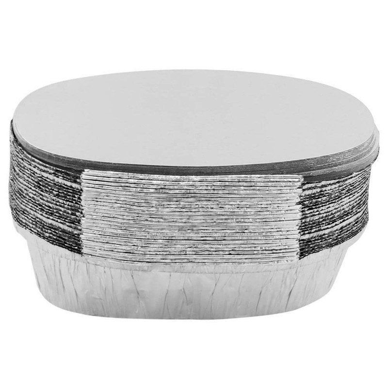 TENLITE (𝟑𝟎 𝐏𝐜𝐬) Aluminium 600ML Foil Pie Tins Full Curl