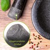 madeco Replacement Pestle Granite 16 cm Stone Pestle Black Polished
