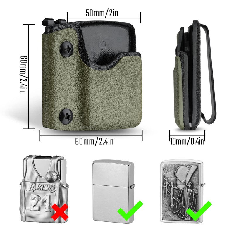 TACTICAL GEEK TX2 Lighter Pouch, Portable Lighter Holder with Pocket