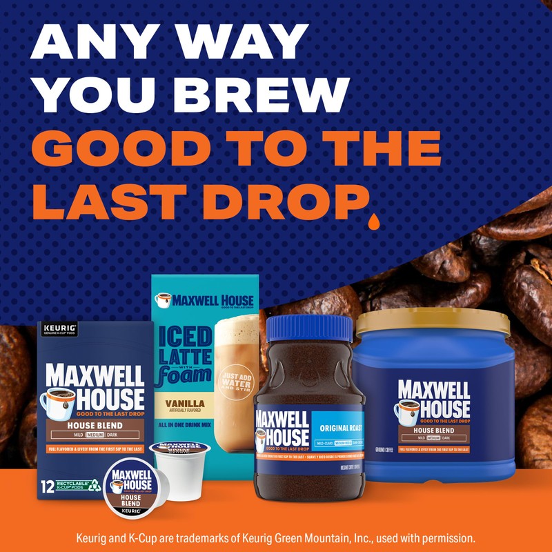 Maxwell House House Blend Medium Roast Ground Coffee, 24.5 oz