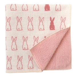 Wataol Semi Wash (Towel Handkerchief), Rabbit, Pink