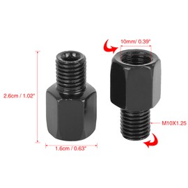 F FIERCE CYCLE 5pcs 10mm LH to 10mm RH Motorcycle Rearview Mirrors Adapter Bolt