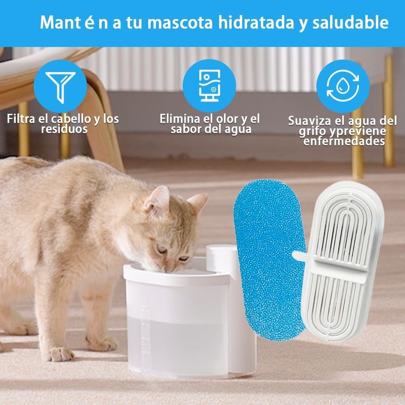 Filtros para fuentes de agua EMOTINIA Largo 10 pzas –