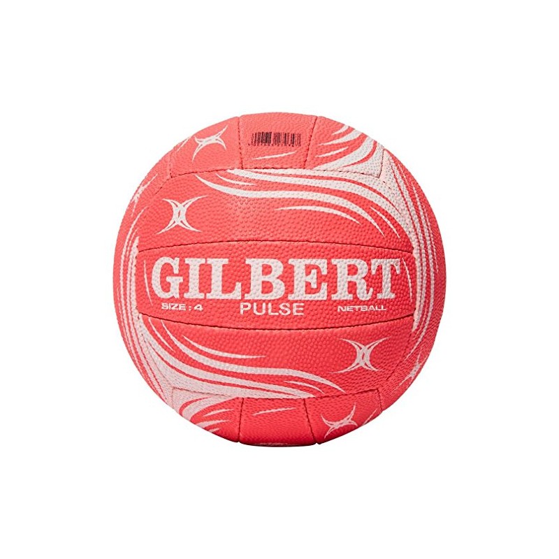 Gilbert Boys Pulse Match Net Ball - Pink/White, Size 5