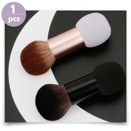 Healeved 1pc Dual-ended Makeup Brush for Loose Powder and Blush Tool for Women Portable and Bristles for Application