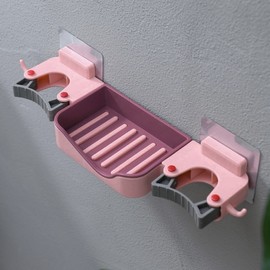 Multiple attachment type Cleaning tool rack (pink) 2ea