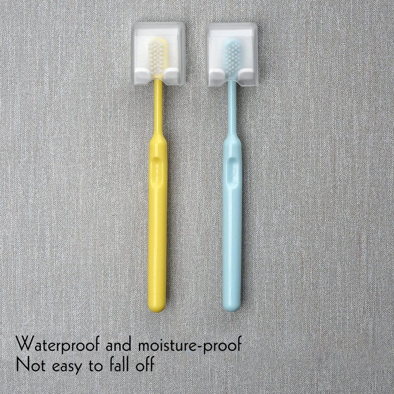4 PCS Toothbrush Holder Wall Mounted with Cover for Bathroom,