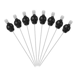 PATIKIL 3" Skull Sewing Pins, 8Pcs Steel Straight Pins with Skull Head for Fabric DIY Decoration Crafting Quilting Sewing Supplies, Black