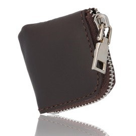 csw0007 Coin Case, Leather, Men's, Women's, Coin Purse, L-Shaped Zipper, Wallet, Small Wallet, Genuine Leather, Cowhide Leather, Small, Compact, Easy to Read, Cute, Stylish, Popular, Black, Brown, Red, Valentine's Day, Small Wallet, Gift, Present