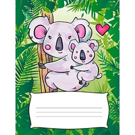 School Kids Green Koala Seventh Grade Draw & Write Primary Composition Book: Wide Ruled & Sketch Paper Note Book: Design Journal Notebook: 6, 7, 8, 9 ... Diary, Sketch Note Pad, 8.5 x 11, 136 Pages
