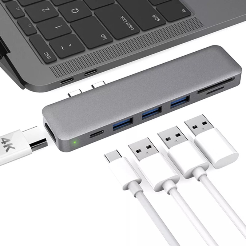 dodocool 7 in 1 USB-C Hub 4K HDMI SD/TF Card