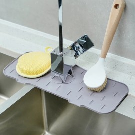 Toolzia Silicone Kitchen Sink Splash Guard Water Barrier