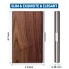 MaxGear Walnut Wood Business Card Holder for Women & Men,