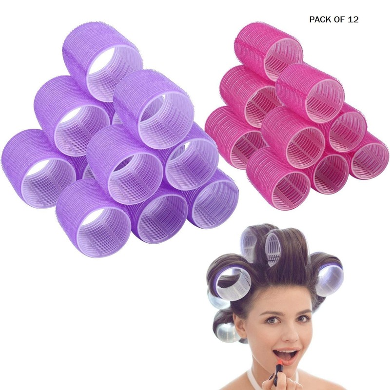 Sweetpea®Hair Rollers Curlers (2.5x 6 cm, Multi Colour) -6 Pieces