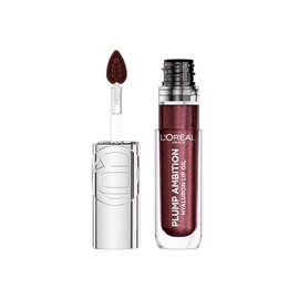 L'Oreal Paris Plump Ambition Hyaluron Lip Oil Shimmer, brillo labial 24 HR con ácido hialurónico, fórmula voluminizadora con brillo similar al vidrio,