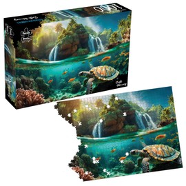 Puzzle Master 1000 Piece Jigsaw Puzzle - Turtle Discovery Surreal Australia Collection - 35x25cm Jigsaw Puzzles 1000 Pieces